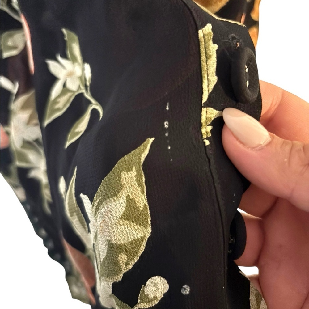 Reformation | Tamara Fruitcake Dress | Black with oranges π | Size 2 - Picture 11 of 14